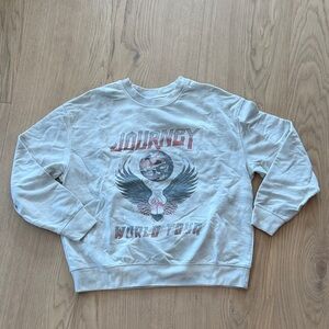 Target Journey Graphic Women's Sweatshirt - Gray Tie Dye